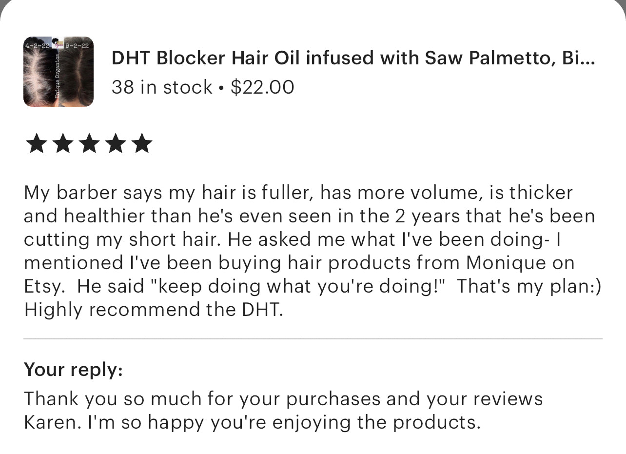 DHT-Blocker Hair Oil Botanical Heat Infused For 8 Hours