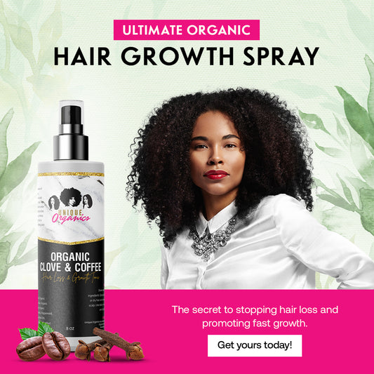 Organic Clove, Coffee and Fenugreek Hair Growth Tonic, Conditions Hair, Stops Breakage