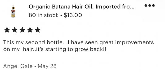 Batana Miracle Hair Oil, Repairs Damaged Hair and Helps With Beard Growth
